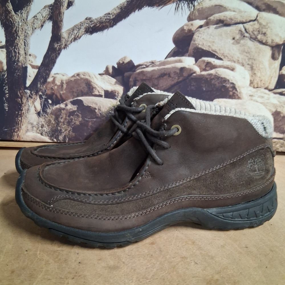 Timberland SmartWool Mens Brown Leather Chukka Boots Anti-Fatigue 63570 Sz 8